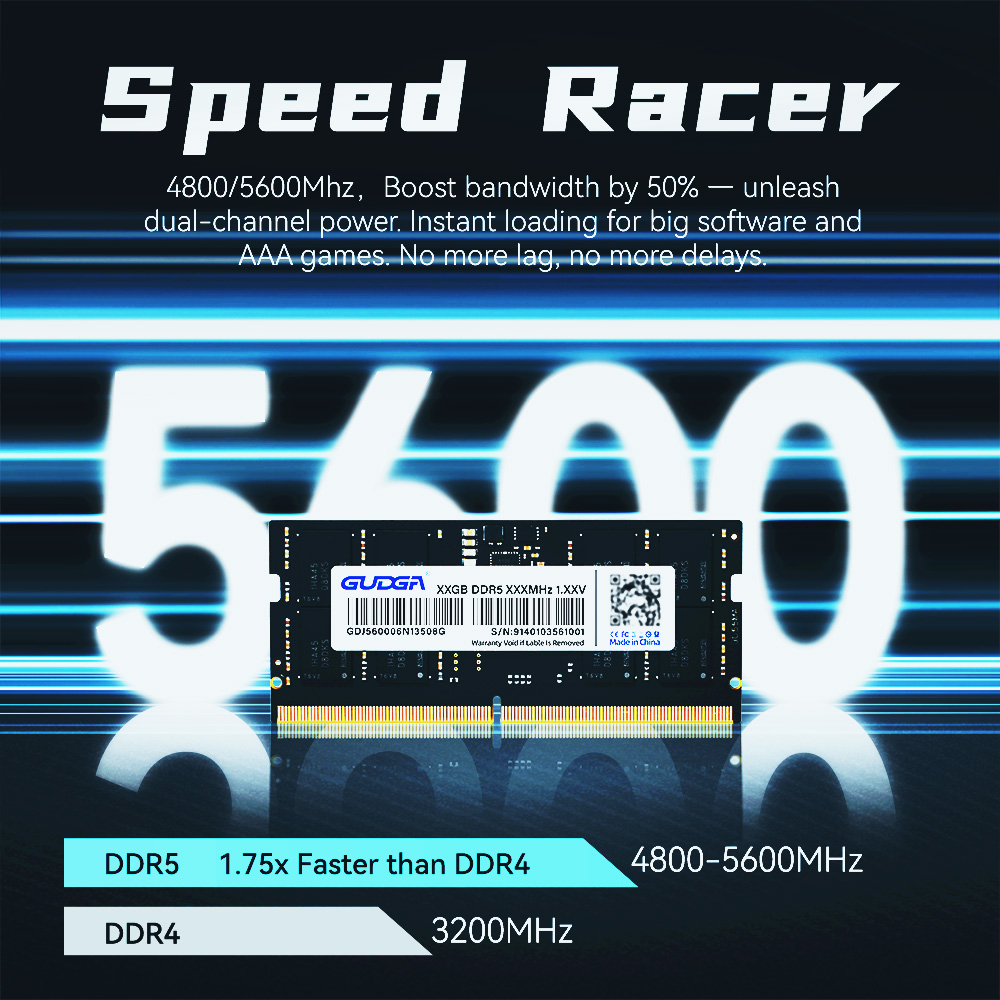 GUDGA DDR5 RAM 8GB 16GB 32GB D - Ddr5 Sodimm のレビューと価格