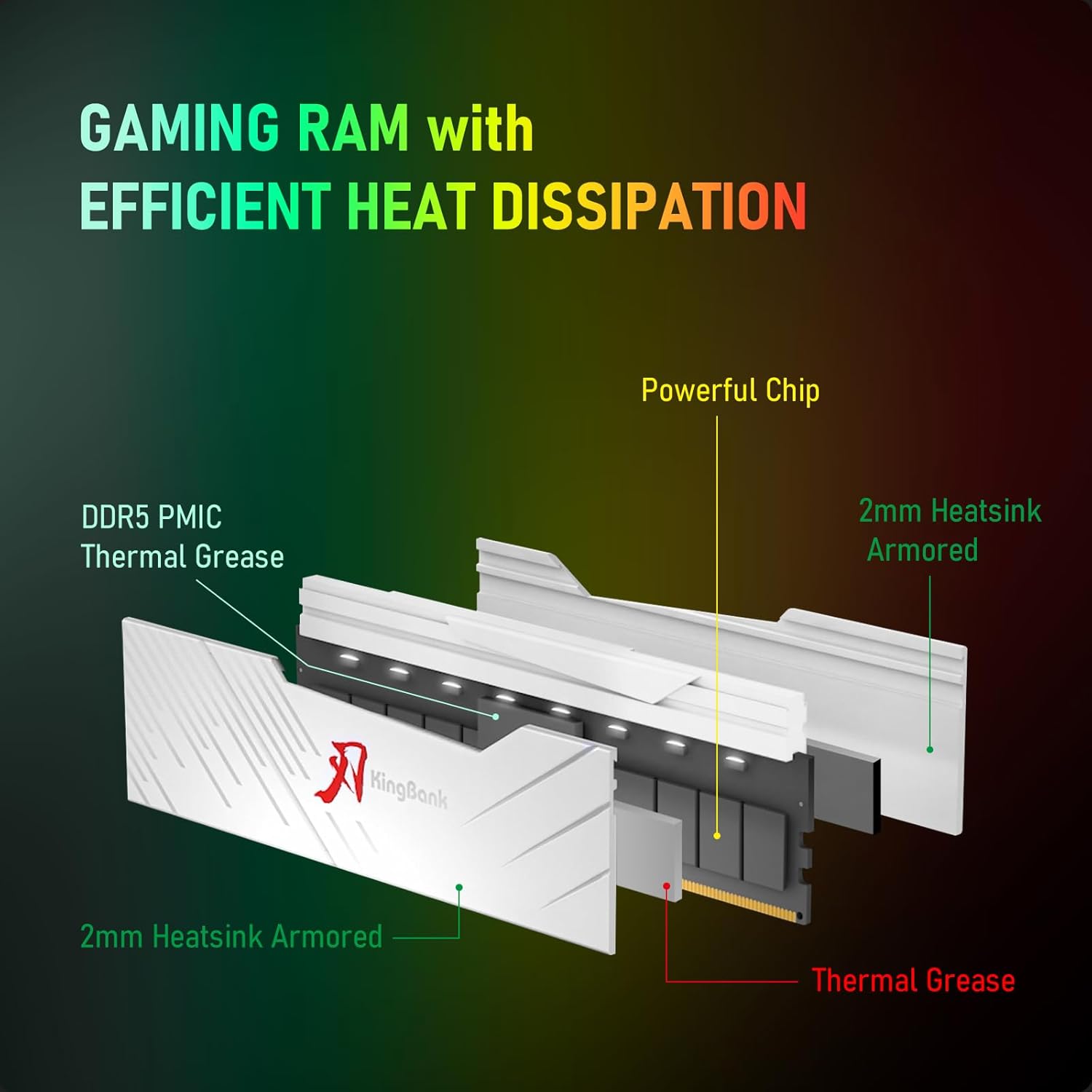 KINGBANK KRRW DDR5 RGB RAM 16G - Ddr5 16Gb 6000Mhz のレビューと価格